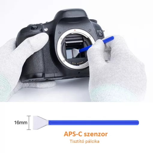 K&F Concept kamera aps-c érzékelő tisztító szett, 16 mm, 10 db-os + 20 ml tisztító folyadékkal (KF-1616)