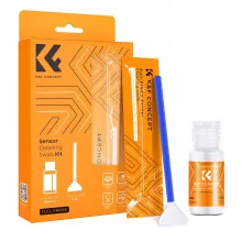 K&F Concept kamera full frame tisztító szett, 24 mm, 10 db-os + 20 ml tisztító folyadékkal (KF-1617)