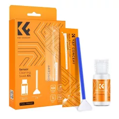   K&F Concept kamera full frame tisztító szett, 24 mm, 10 db-os + 20 ml tisztító folyadékkal (KF-1617)