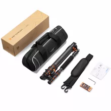 K&F Concept D255C4+BH-28L karbon állvány + monopod + telefon adapter, fekete-narancs (KF-09-093V2)