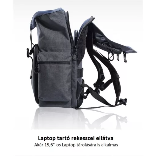 K&F Concept 13-098V1 professzionális kamera hátizsák, laptop zsebbel 22L