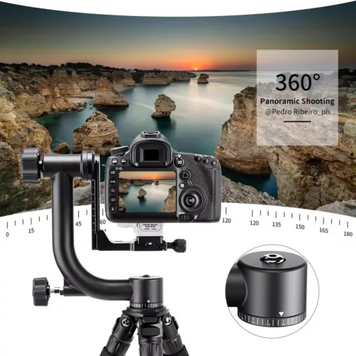 K&F Concept gimbal állványfej, arca swiss, magnézium-alumínium (KF-31-033)