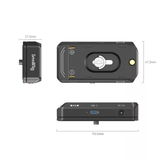 SMALLRIG NP-F Battery Adapter Mount Plate Kit with NP-FZ100 Dummy Battery Power Cable (Advanced Edition) 4341