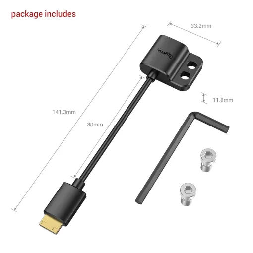 SMALLRIG 3020  Ultra Slim 4K HDMI Adapter Kábel (C to A)