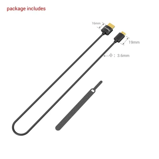 SmallRig 3040 SMALLRIG Ultra Slim 4K HDMI Kábel (C to A) 35cm
