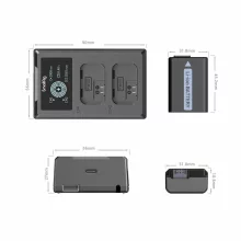 SmallRig 3818 NP-FW50 Akku és Töltő Szett (2db akku és dual töltő)