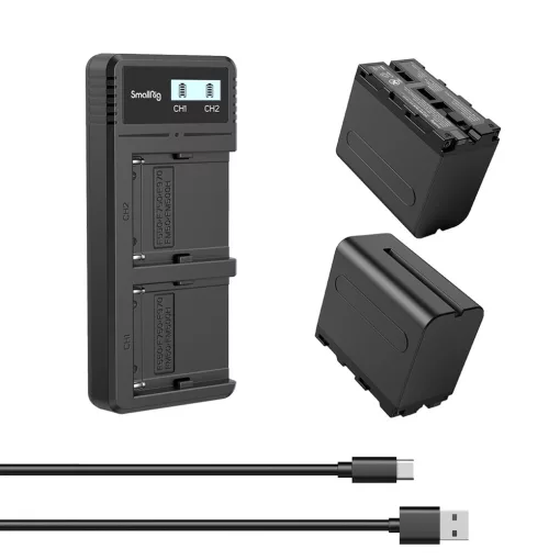 SmallRig 3823 NP-F970 Dupla töltő és akku szett
