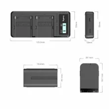 SmallRig 3823 NP-F970 Dupla töltő és akku szett