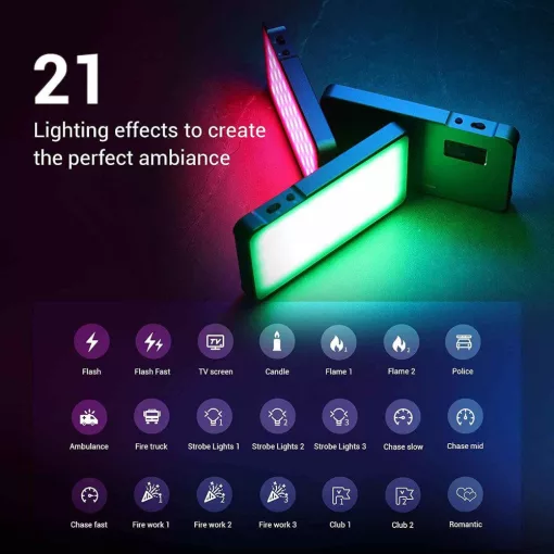 SmallRig 3489 Simorr Vibe P96L RGB Videó LED Lámpa