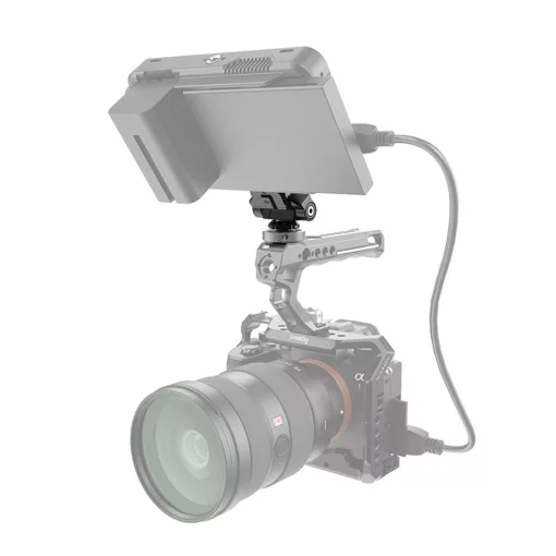 Smallrig 3514 Drop in HawkLock Mini Schnellwechsel Monitorhalterung mit Cold Shoe