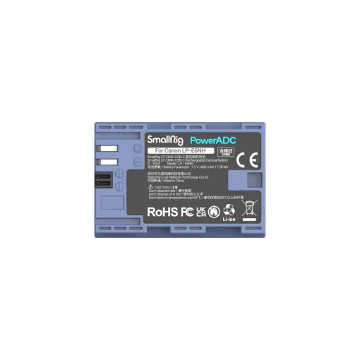 SmallRig 4264 LP-E6NH USB-C-vel Tölthető Kamera Akku (Canon)
