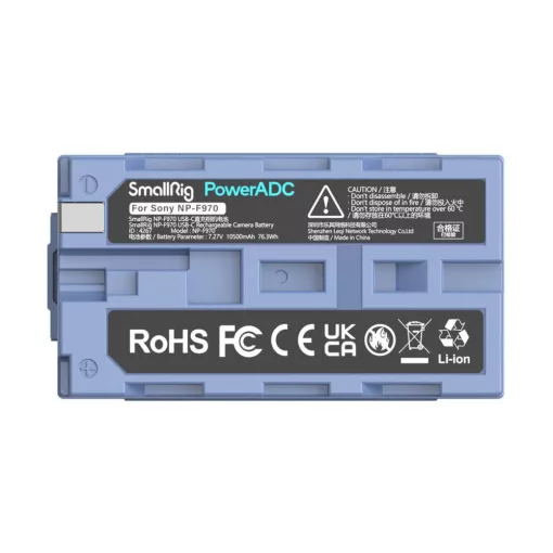 SmallRig 4267 NP-F970 akku USB-C csatlakozással
