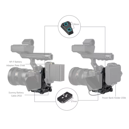 SMALLRIG 4064B  kompakt V-Mount Akku Tartó