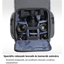 K&F Concept KF-13-098V2 professzionális kamera hátizsák, laptop zsebbel 22L - fekete