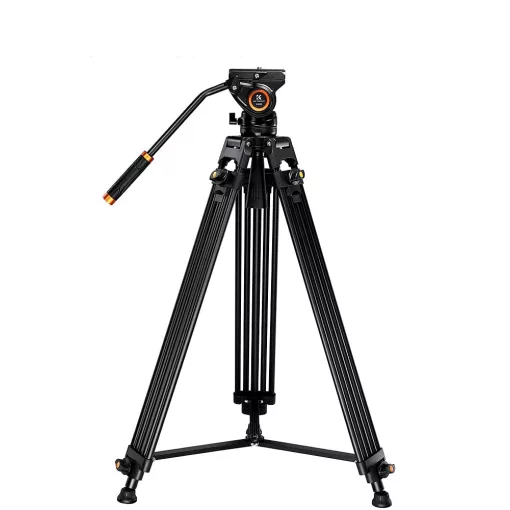 K&F Concept VA18 videóállvány, VH081 video-fluid Fej, 183cm magasság, 8kg teherbírás (KF-09-121)