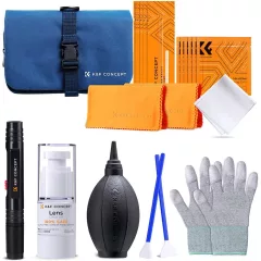   K&F Concept 23 az 1-ben kamera objektív tisztító készlet + 15 ml tisztító folyadék (KF-1919)
