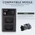   K&F Concept hordozható dupla BC-TRW akkumulátor töltő, USB-C, 2db FW50 akkumulátorhoz (KF-28-0009)