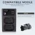   K&F Concept hordozható dupla BC-QZ1 akkumulátor töltő, USB-C, 2db FZ100 akkumulátorhoz (KF-28-0010)