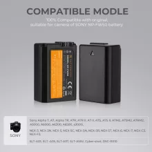 K&F Concept hordozható dupla USB-C akkumulátor BC-TRW töltő + 2db FW50 akkumulátor 1100mAh (KF-28-0015)