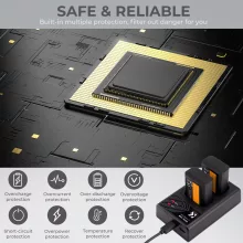 K&F Concept hordozható dupla USB-C akkumulátor BC-TRW töltő + 2db FW50 akkumulátor 1100mAh (KF-28-0015)