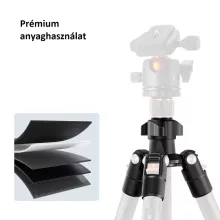 K&F Concept K254C2 karbon állvány, BH-36L gömbfej, 162cm magasság, 8kg teherbírás (KF-09-123)