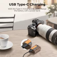 K&F Concept NP-FZ100 akkumulátor 2280mAh, USB-C csatlakozóval (KF-28-0023)