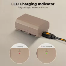 K&F Concept NP-FZ100 akkumulátor 2280mAh, USB-C csatlakozóval (KF-28-0023)