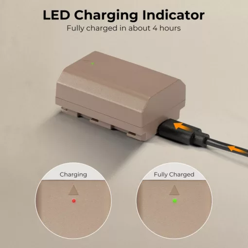 K&F Concept NP-FZ100 akkumulátor 2280mAh, USB-C csatlakozóval (KF-28-0023)
