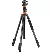 K&F Concept T254A7+BH-28L állvány + monopod, elforgatható középoszloppal, fekete-narancs (KF-09-119)