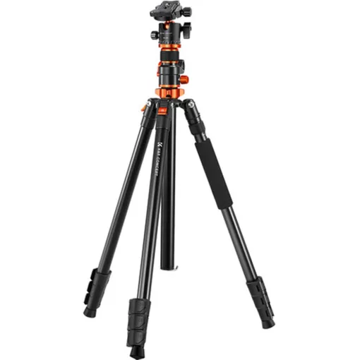 K&F Concept T254A7+BH-28L állvány + monopod, elforgatható középoszloppal, fekete-narancs (KF-09-119)