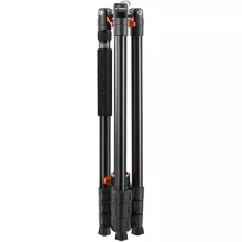K&F Concept T254A7+BH-28L állvány + monopod, elforgatható középoszloppal, fekete-narancs (KF-09-119)