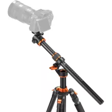 K&F Concept T254A7+BH-28L állvány + monopod, elforgatható középoszloppal, fekete-narancs (KF-09-119)
