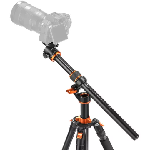 K&F Concept T254A7+BH-28L állvány + monopod, elforgatható középoszloppal, fekete-narancs (KF-09-119)