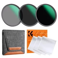   K&F Concept Professzionális ND szűrő szett 67mm (ND8+ND64+ND1000) + szűrőtartó tok + 3db törlőkendő (KF-2046V1)