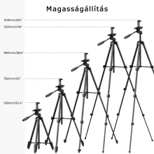 K&F Concept B174A1 állvány, telefontartó adapterrel, bluetooth kioldóval (KF-09-125)