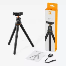 K&F Concept MS-01 hajlítható lábú állvány, gömbfejjel, bluetooth kioldóval (KF-09-129)