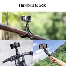 K&F Concept MS-01 hajlítható lábú állvány, gömbfejjel, bluetooth kioldóval (KF-09-129)