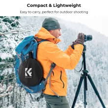 K&F Concept 5in1 derítőlap, reflektor, 80cm (fehér, fekete, arany, ezüst, transparens) + hordtáska (KF-18-0002)