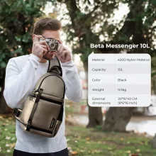 K&F Concept Beta Messenger egyvállas kamera hátizsák 10L, műbőr (KF-13-141V1)