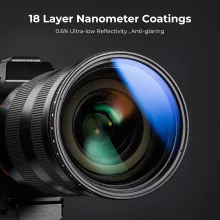 K&F Concept C Series Ultra-thin, VARIO ND 2-2000 változtatható szürkeszűrő, 55mm (KF-01-2441)