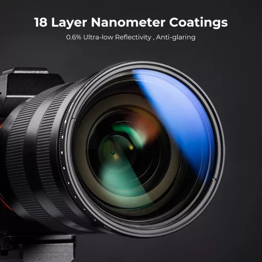 K&F Concept C Series Ultra-thin, VARIO ND 2-2000 változtatható szürkeszűrő, 55mm (KF-01-2441)