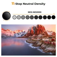 K&F Concept C Series Ultra-thin, VARIO ND 2-2000 változtatható szürkeszűrő, 55mm (KF-01-2441)