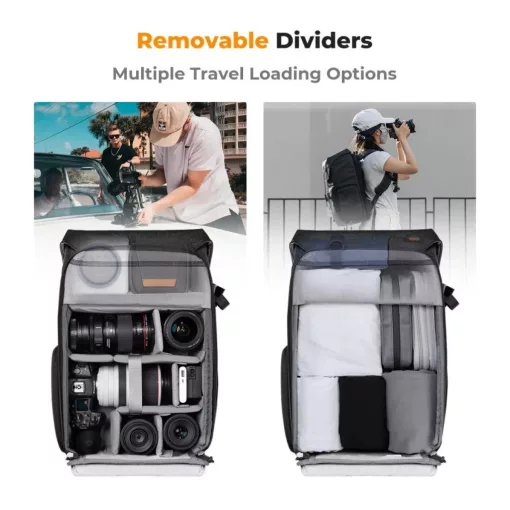 K&F Concept Beta Backpack Urban Wander 20L, fotós hátizsák, sötétszürke (KF-13-066V14)