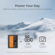K&F Concept hordozható dupla USB-C akkumulátor LC-E10 töltő + 2db LP-E10 akkumulátor 1200mAh (KF-28-0028)