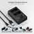   K&F Concept hordozható dupla USB-C akkumulátor BC-W126 töltő + 2db NP-W126 akkumulátor 1300mAh (KF-28-0030)