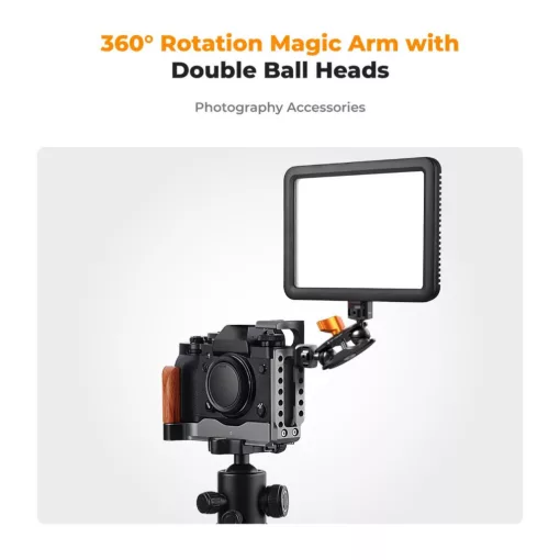 K&F Concept magic arm, 360°-os forgás, dupla gömbfej, 5kg teherbírás, (KF-31-082)