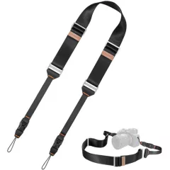   K&F Concept lapos nyakpánt gyorskioldó csattal, 4,5cm x 100-145cm, fekete (KF-13-132V1)