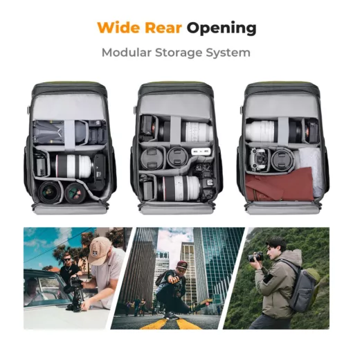 K&F Concept Alpha Air fotós hátizsák 25L, zöld (KF-13-128V1)