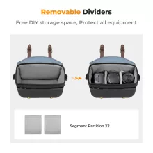 K&F Concept Urban Wander 10L, fotós oldaltáska, szürke barna (KF-13-133)