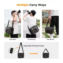 K&F Concept Urban Wander 10L, fotós oldaltáska, szürke barna (KF-13-133)